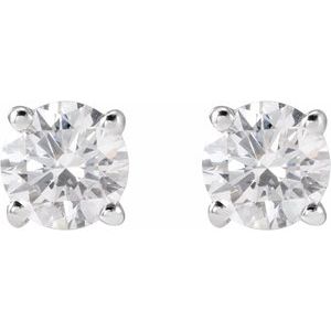 14K White 3/4 CTW Lab-Grown Diamond Earrings