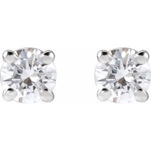 14K White 1/3 CTW Lab-Grown Diamond Earrings