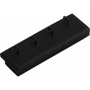 Black Shimmer Leatherette 4-Hook Dangle Display Pad