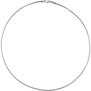 Rhodium-Plated Sterling Silver 1.5 mm Snake 16" Chain