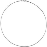 Rhodium-Plated Sterling Silver 1.5 mm Snake 18" Chain