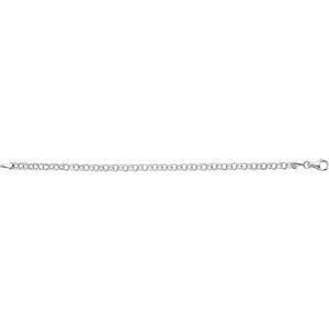 14K White 3.75 mm Cable 7" Chain