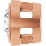 14K Rose 1/4 CT Natural Diamond Slide Pendant