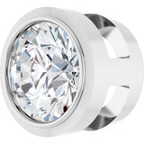 14K White 1/4 CT Natural Diamond Slide Pendant