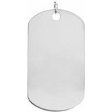 Sterling Silver Engravable Dog Tag Pendant