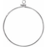 Sterling Silver Coin Frame Bezel Dangle for 40.6x3 mm Coin