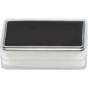 Clear Acrylic Rectangular Diamond and Gemstone Display Container with Reversible Black/White Insert