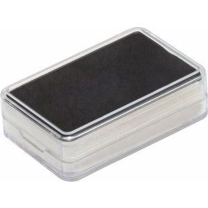 Clear Acrylic Rectangular Diamond and Gemstone Display Container with Reversible Black/White Insert
