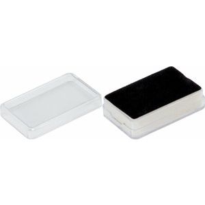 Clear Acrylic Rectangular Diamond and Gemstone Display Container with Reversible Black/White Insert