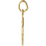 14K Yellow 12x12 mm Four-Way Cross Medal