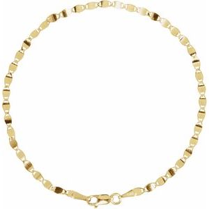 14K Yellow 2.7 mm Mirror 7 1/2" Chain