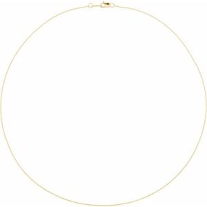 14K Yellow .75 mm Rope 16" Chain