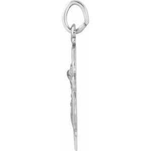 14K White 16.5x14 mm St. Michael Medal