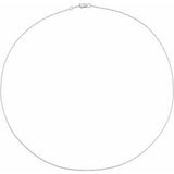 14K White 1 mm Rope 18" Chain