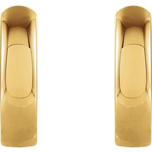 14K Yellow 9.5 mm Hinged Hoop Earrings