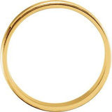 14K Yellow 6 mm Grooved Lightweight Comfort-Fit Flat Band Size 10.25