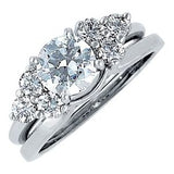 14K White 1/4 CTW Natural Diamond Wrap-Style Enhancer Ring