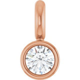 14K Rose .015 CT Natural Diamond Dangle