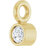 14K Yellow .015 CT Natural Diamond Dangle