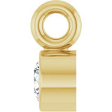 14K Yellow .03 CT Natural Diamond Dangle