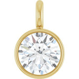 14K Yellow 1/10 CT Natural Diamond Dangle