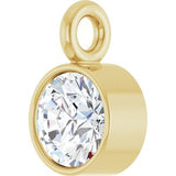 14K Yellow 1/10 CT Natural Diamond Dangle