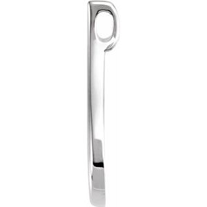 14K White 22x12 mm Freeform Pendant