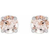 Platinum Pink Morganite Earrings
