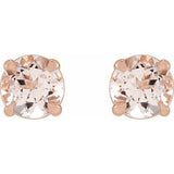 14K Rose Pink Morganite Earrings