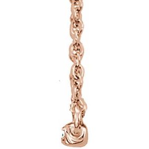 14K Rose 1/6 CTW Natural Diamond Bar 16-18" Necklace