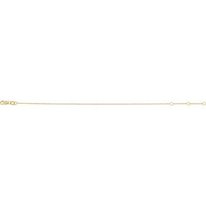 14K Yellow 1 mm Adjustable Diamond-Cut Cable 6 1/2-7 1/2" Chain