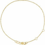 14K Yellow 1 mm Adjustable Diamond-Cut Cable 6 1/2-7 1/2" Chain