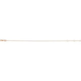 14K Rose 1 mm Adjustable Diamond-Cut Cable 6 1/2-7 1/2" Chain