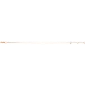 14K Rose 1 mm Adjustable Diamond-Cut Cable 6 1/2-7 1/2" Chain