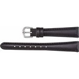 22 mm Regular Black Leather Calf Padded Watch Band