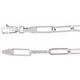 Sterling Silver 3.85 mm Paperclip-Style 7" Chain