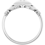 Sterling Silver 10.5 mm Claddagh Band Size 11
