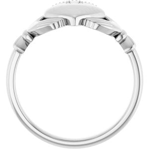 Sterling Silver 10.5 mm Claddagh Band Size 11