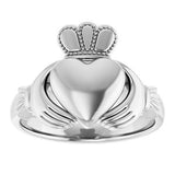 Sterling Silver 10.5 mm Claddagh Band Size 11