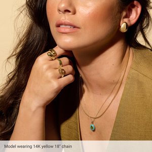 14K Yellow 1.5 mm Hollow Bead 24" Chain