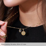 14K Yellow .85 mm Faceted Beaded Cable 18" Chain