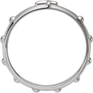 Platinum 3.2 mm Rosary Ring Size 12