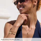 14K White 2.6 mm Paperclip-Style 7" Chain