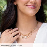 14K Rose 3.85 mm Paperclip-Style 7" Chain