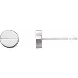 Sterling Silver Geometric Stud Earring