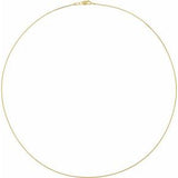 14K Yellow .75 mm Box 16" Chain