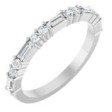 14K White 3/8 CTW Natural Diamond Anniversary Band