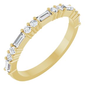 14K Yellow 3/8 CTW Natural Diamond Anniversary Band