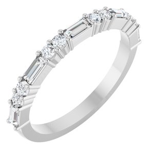 Platinum 3/8 CTW Natural Diamond Anniversary Band