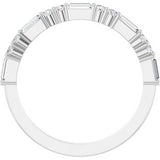 14K White 3/8 CTW Natural Diamond Anniversary Band